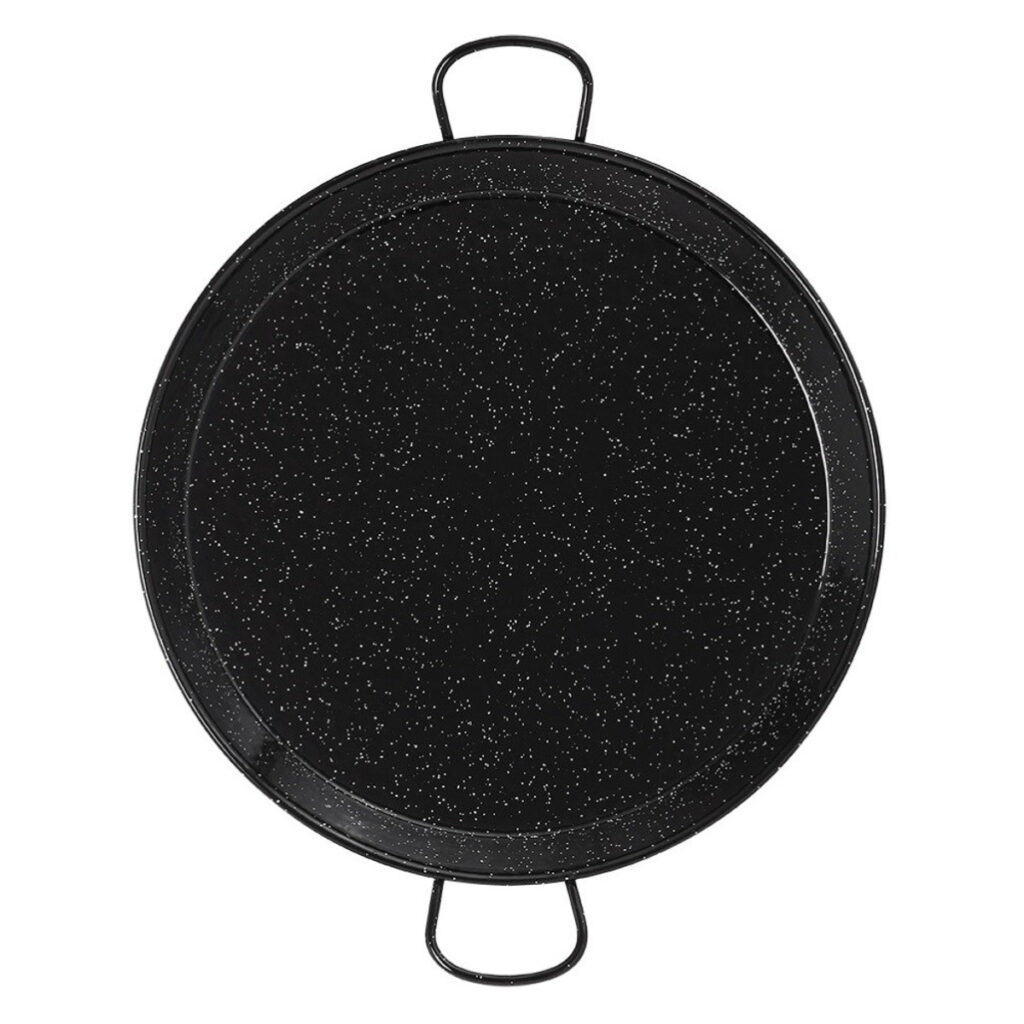 Paella esmaltada Vaello Campos de 30 cm para inducción y vitrocerámica, vista desde arriba
